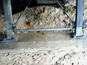 Betroffenes Steifenfundament
